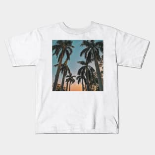 Blue Skies and Tropical Palm Kids T-Shirt